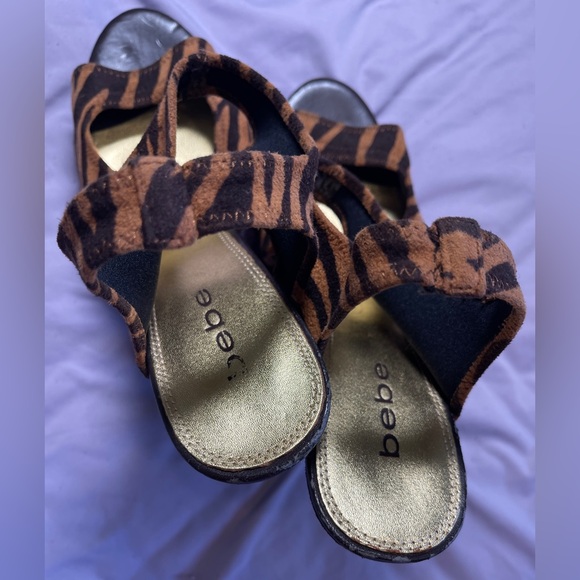 Bebe Platform Stilettos Slip-on Sandals Size 8 - Picture 8 of 16